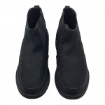 Мъжки Черни Боти Chelsea от Естествен Велур 10845 Hush Puppies 